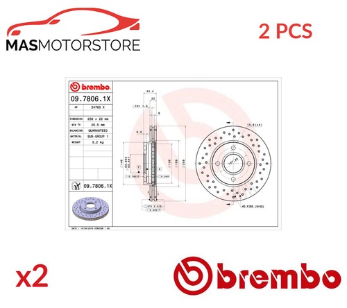 Brake discs set pair - , front