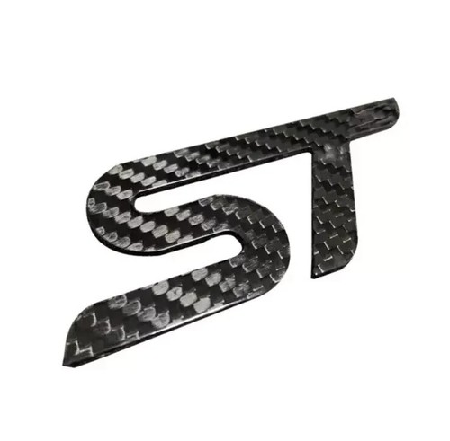 Black carbon fibre - black, badge
