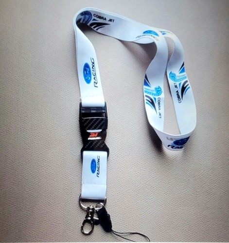 Ford racing white lanyard - racing,