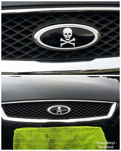 Skull ford badge sticker - skull,