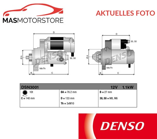 Engine starter - starter, denso